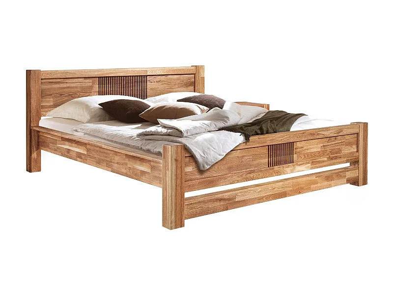 Lit en chêne massif naturel Valoria-180x200