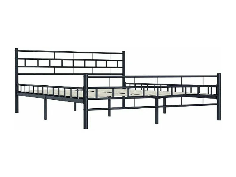 Lit métal noir Veniza 140x200