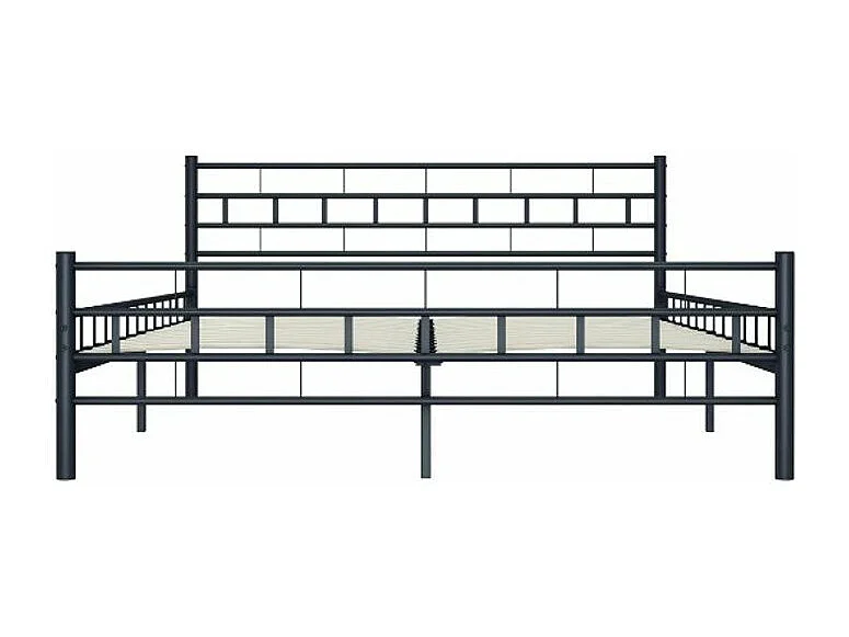 Lit métal noir Veniza 140x200