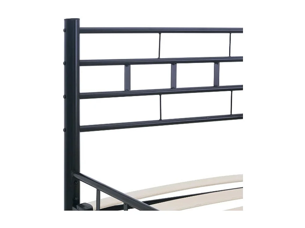 Lit métal noir Veniza 140x200