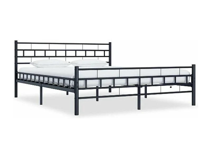 Lit métal noir Veniza 140x200