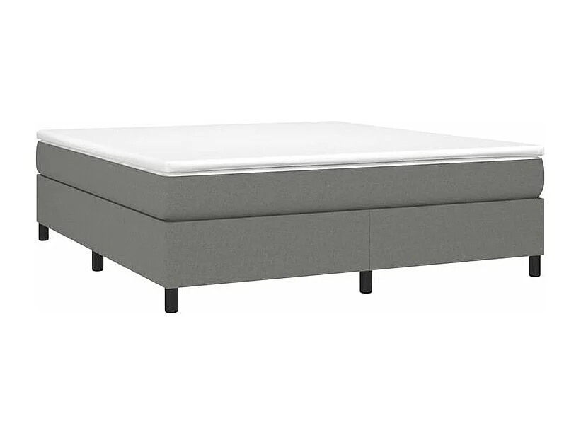 Sommier à lattes de lit avec matelas Gris foncé 180x200 Tissu