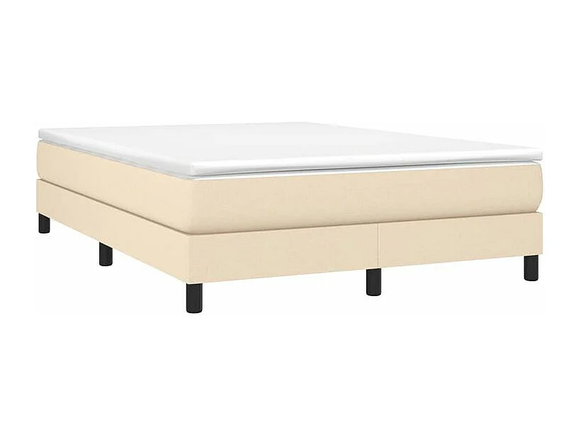 Sommier à lattes de lit avec matelas Crème 160x200 Tissu