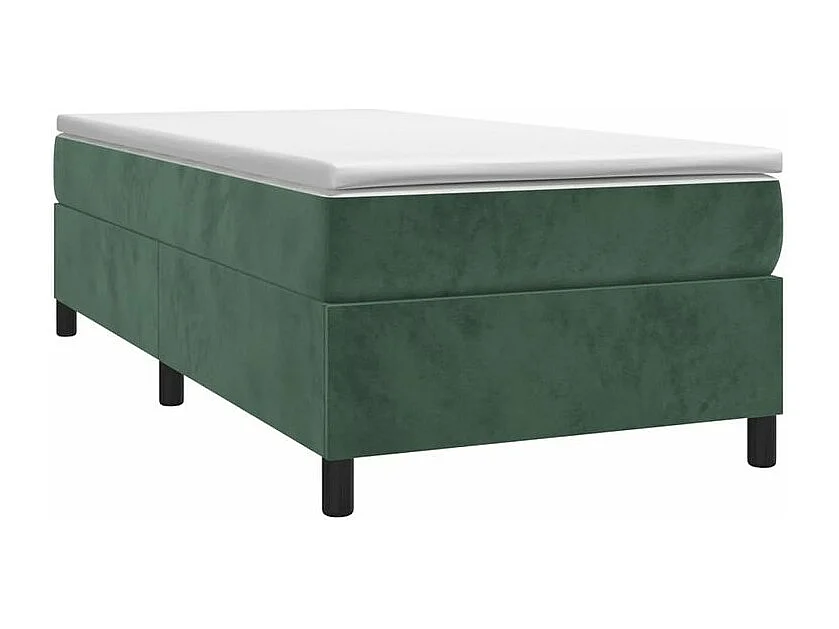 Sommier à lattes de lit avec matelas Vert foncé 90x190