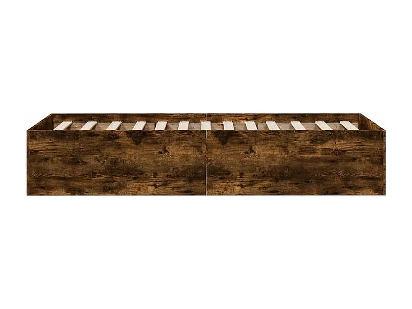 Cadre de lit chêne fumé 100x200 bois d'ingénierie