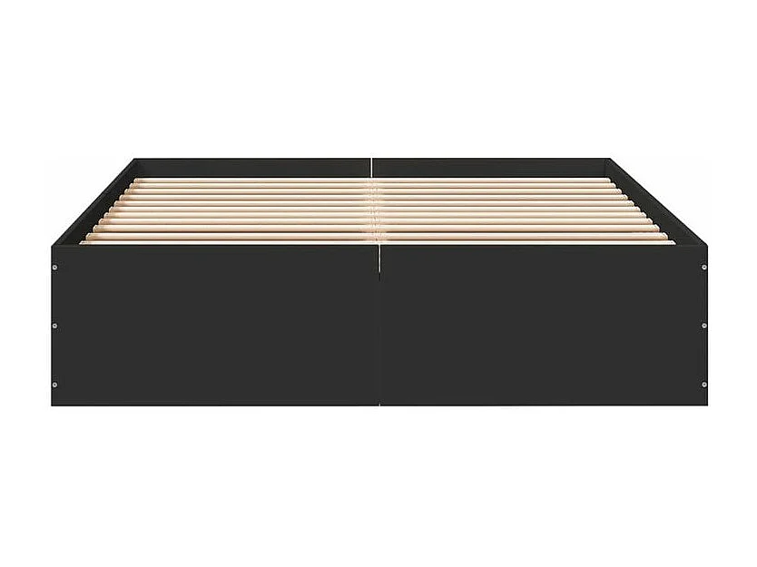 Cadre de lit noir 120x200 bois d'ingénierie