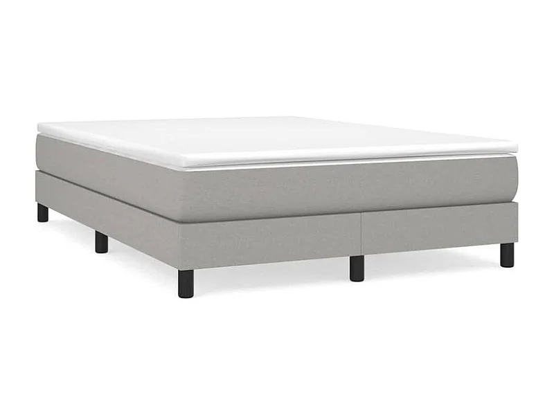 Sommier à lattes de lit avec matelas Gris clair 160x200 Tissu