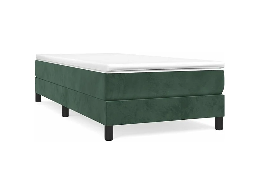 Sommier à lattes de lit avec matelas Vert foncé 90x200