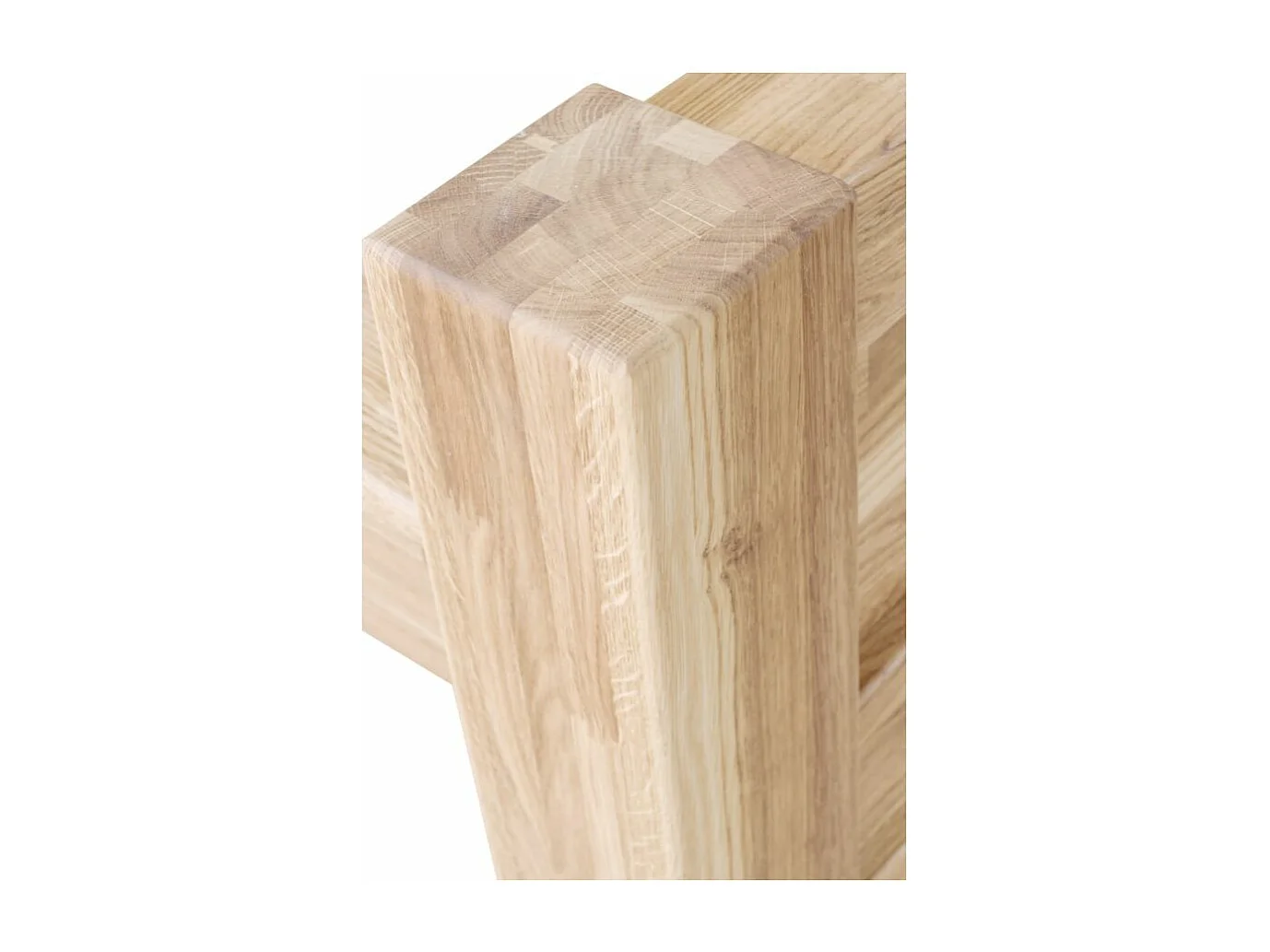 Lit en chêne massif blanchi Valoria-160x200