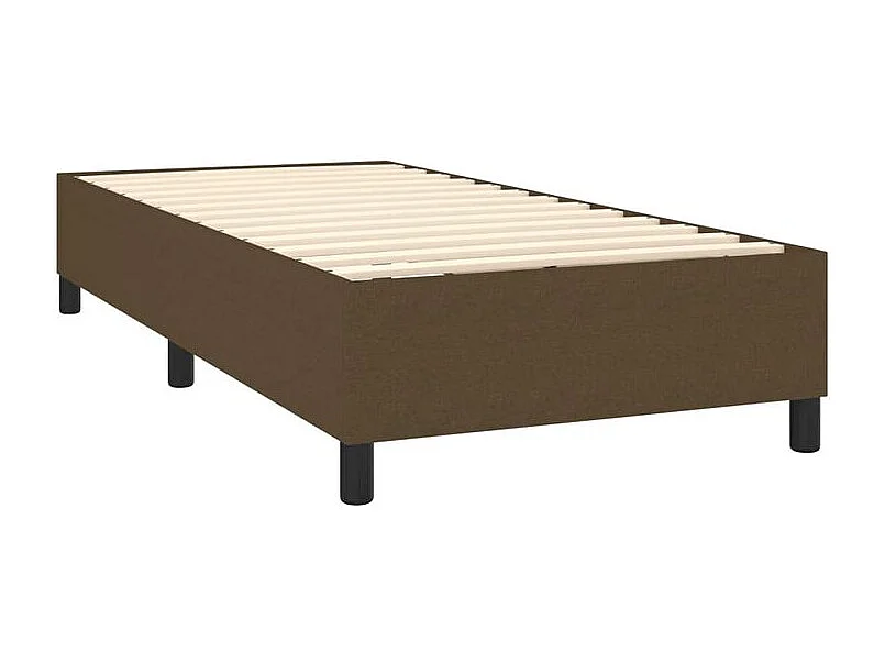 Sommier à lattes de lit avec matelas Marron foncé 100x200