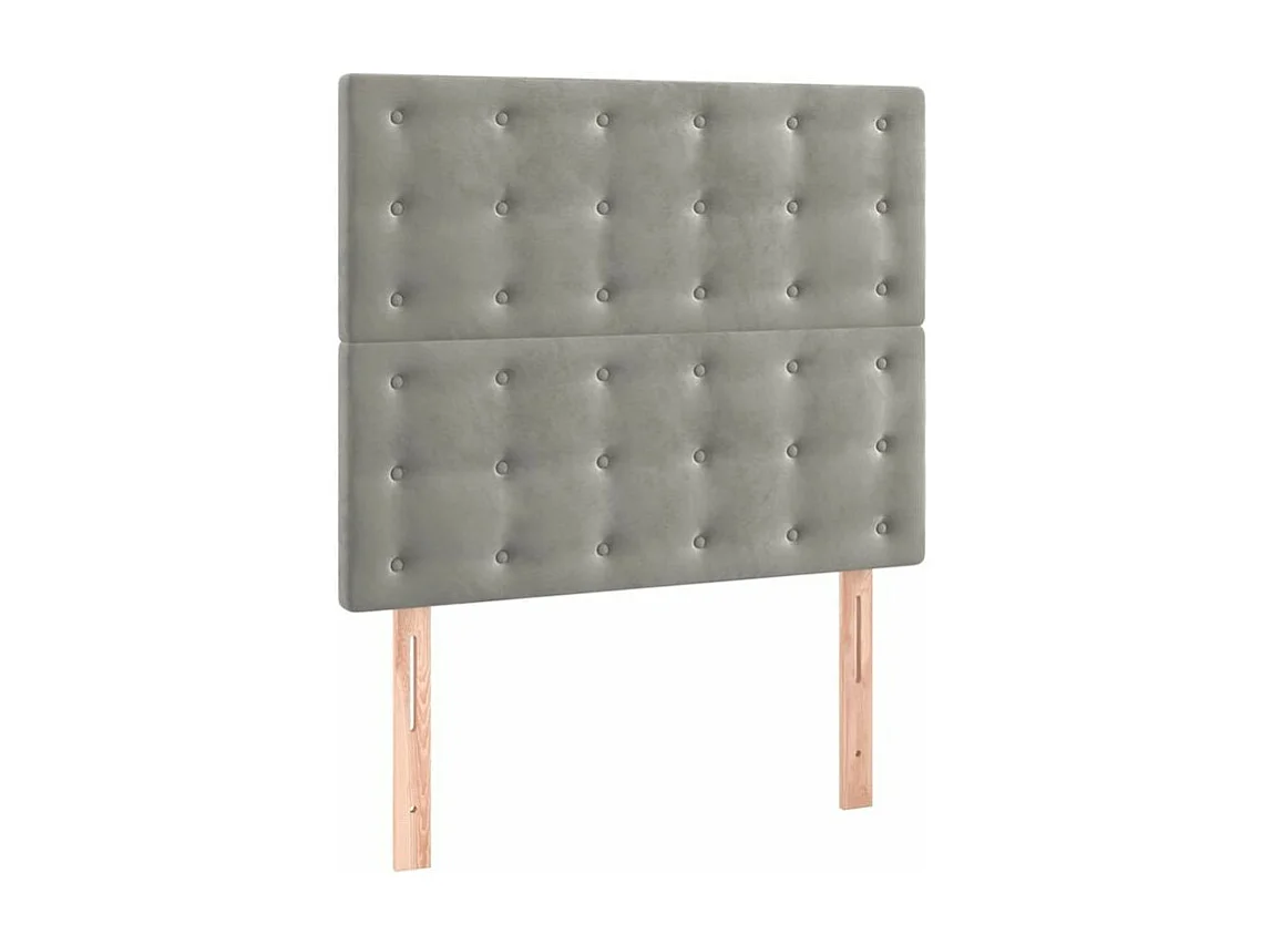 Sommier à lattes de lit et matelas Gris clair 80x200 Velours