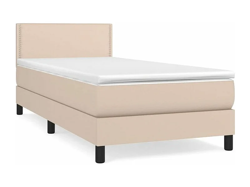 Sommier à lattes de lit avec matelas Cappuccino 80x200