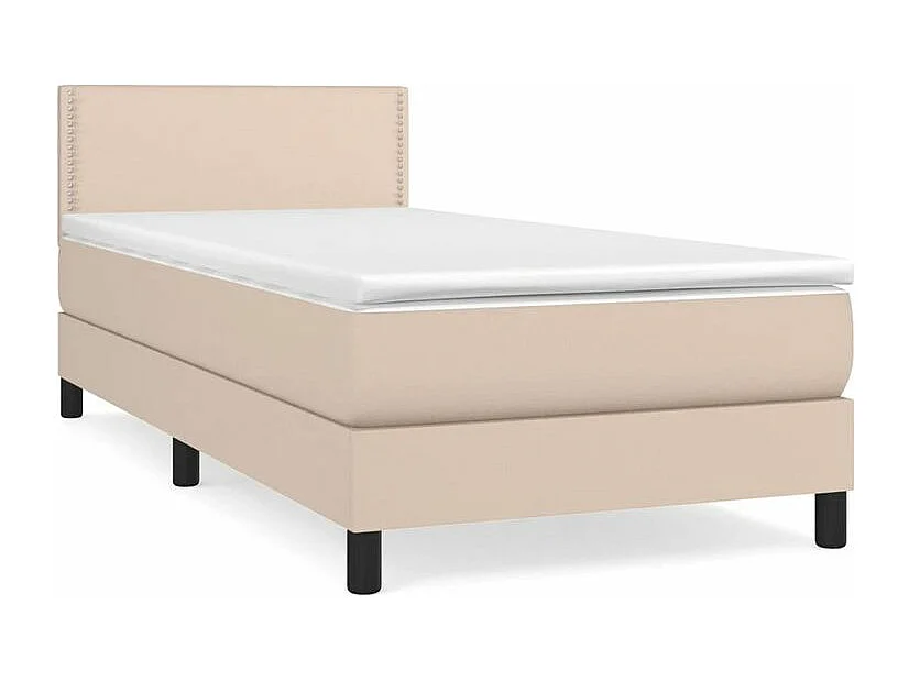 Sommier à lattes de lit avec matelas Cappuccino 80x200