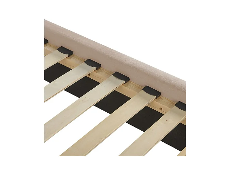 Lit capitonné Chesterfield velours Klouto-Couleur Beige-160x200