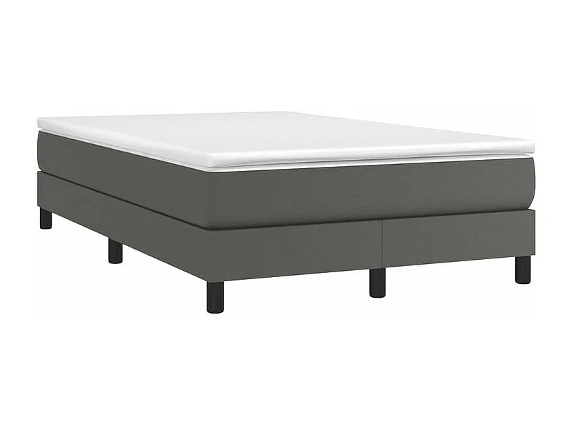 Sommier à lattes de lit avec matelas Gris 120x200 Similicuir