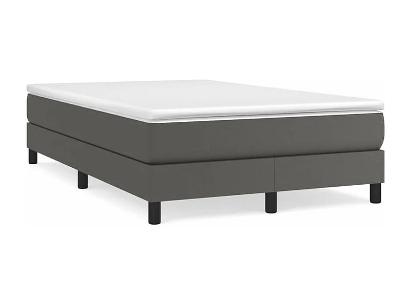 Sommier à lattes de lit avec matelas Gris 120x200 Similicuir