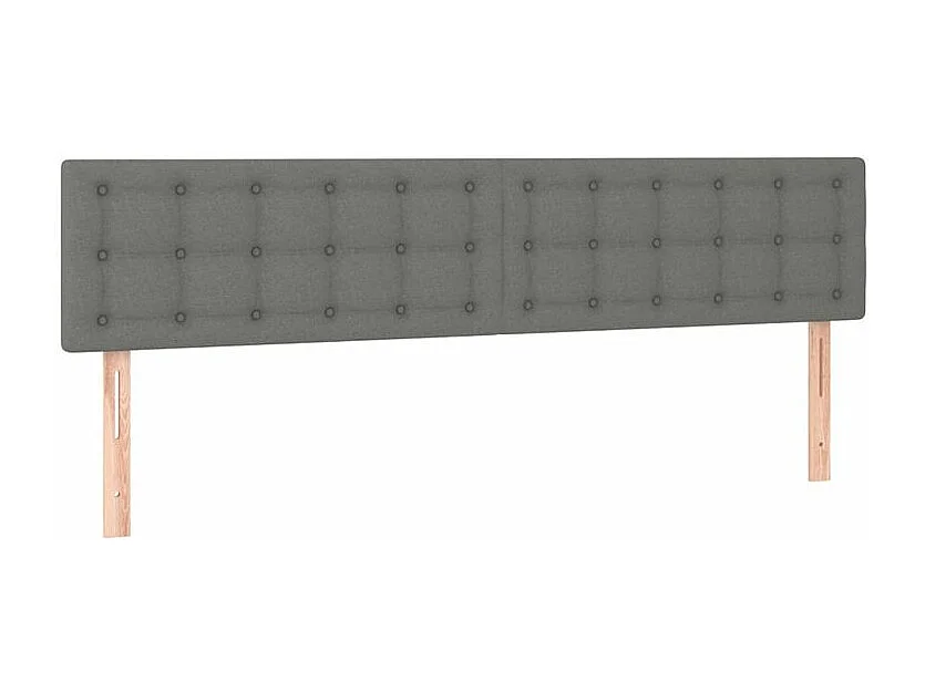 Sommier à lattes de lit avec matelas Gris foncé 160x200 Tissu
