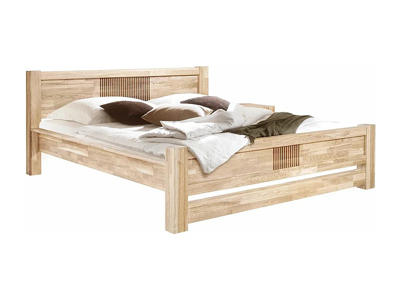 Valoria witgekalkt massief eiken bed-Slapen 140x200cm