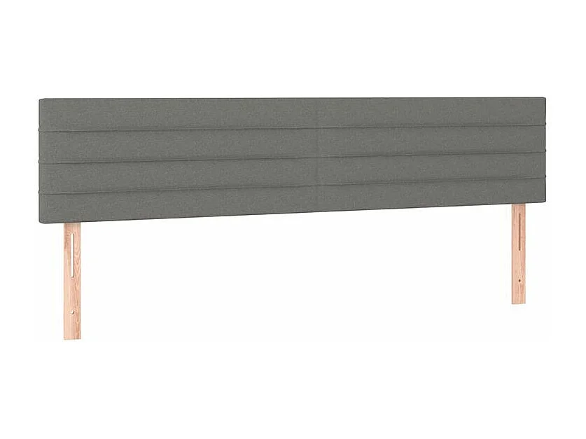 Sommier à lattes de lit et matelas et LED Gris foncé 160x200