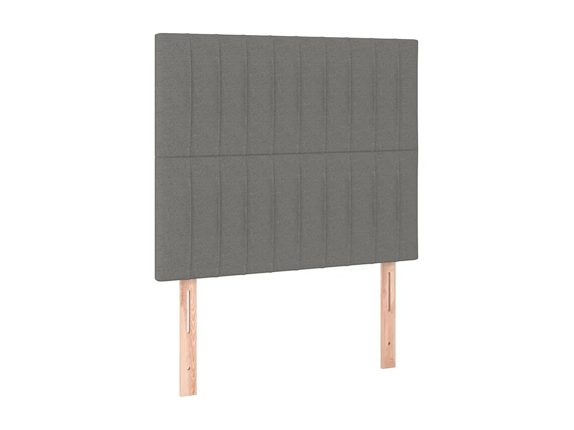 Sommier à lattes de lit et matelas et LED Gris foncé 100x200