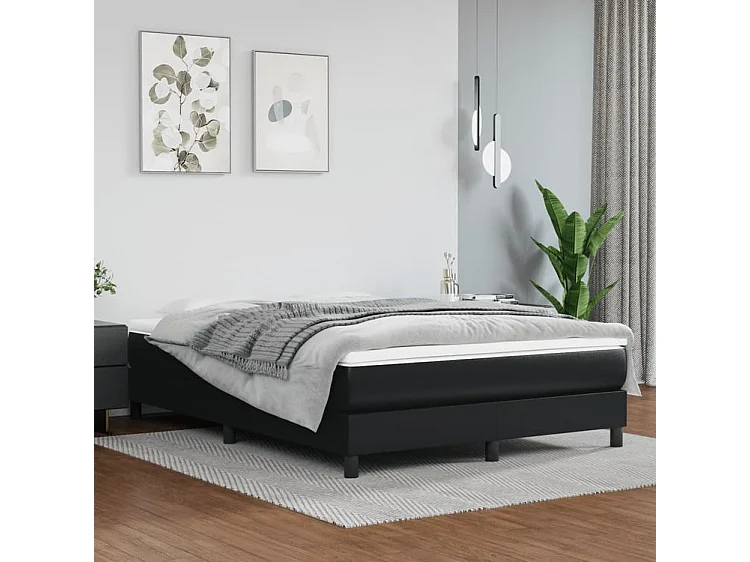 Cadre de lit Noir 140x190 Similicuir