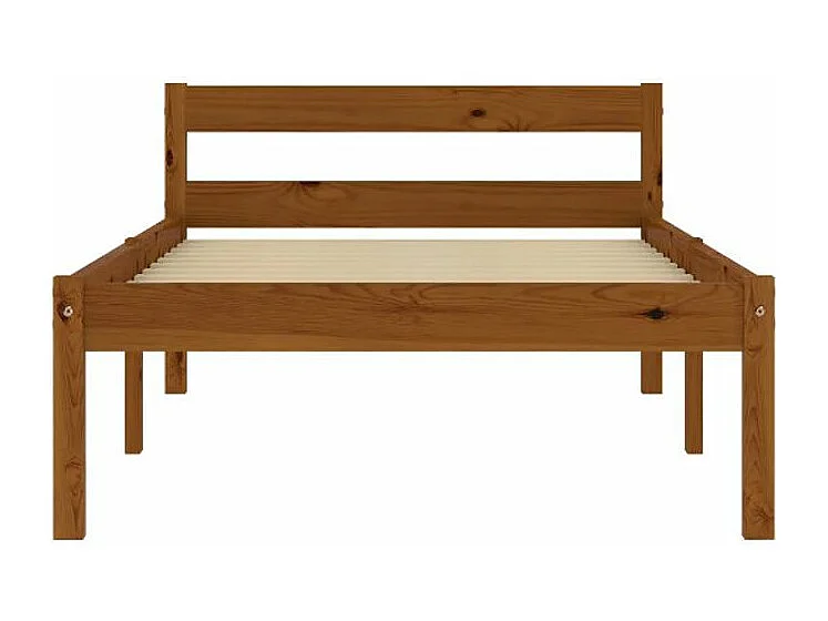 Lit 1 place pin massif foncé Dorma 100x200