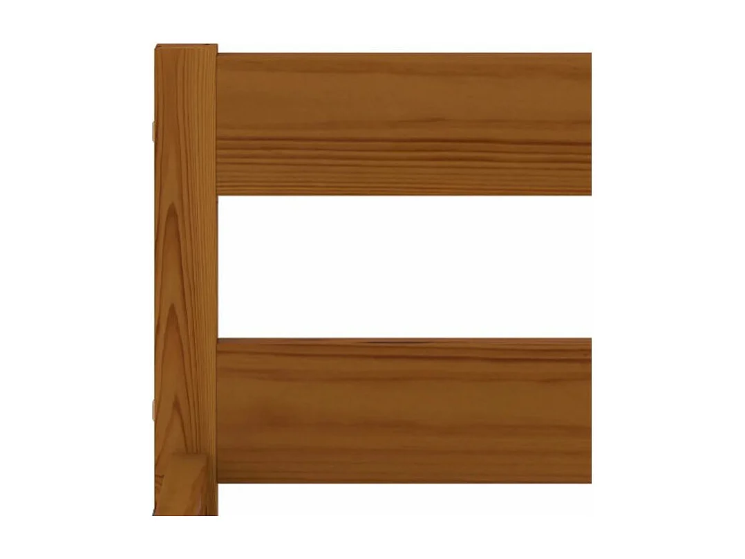 Lit 1 place pin massif foncé Dorma 100x200