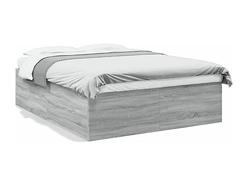 Cadre de lit sonoma gris 160x200 bois d'ingénierie