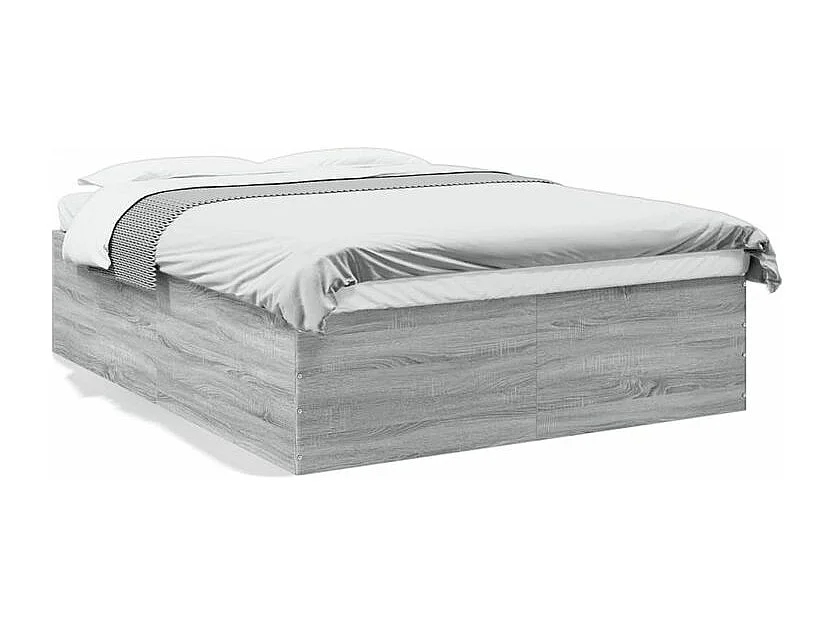 Cadre de lit sonoma gris 160x200 bois d'ingénierie
