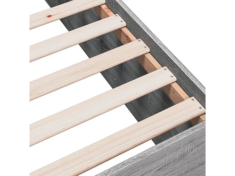 Cadre de lit sonoma gris 160x200 bois d'ingénierie
