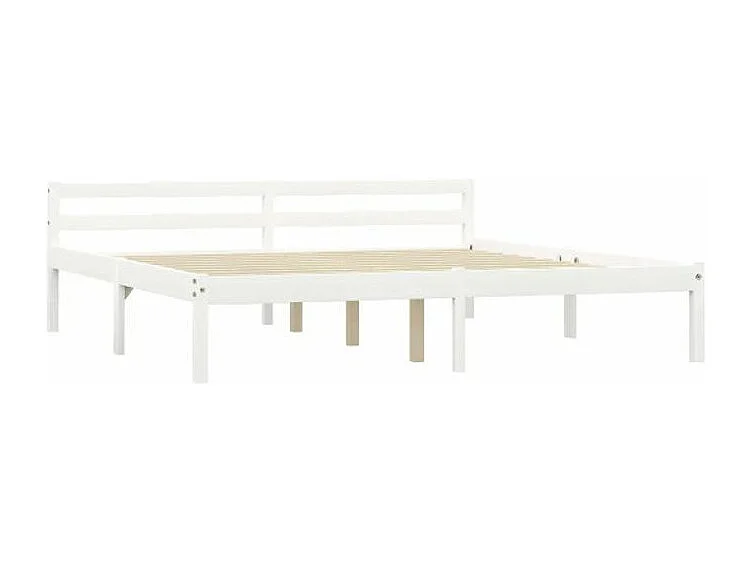 Lit adulte pin massif blanc Dorma 180x200