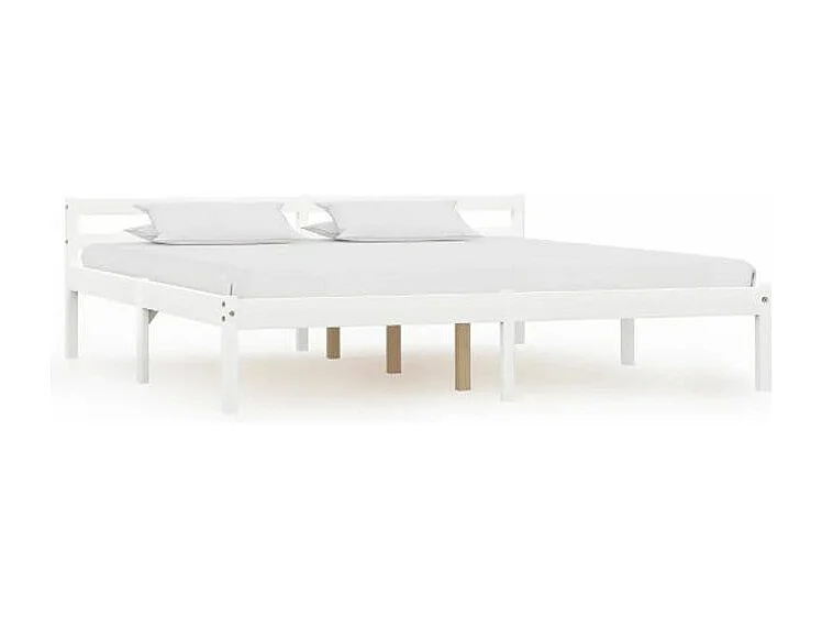 Lit adulte pin massif blanc Dorma 180x200