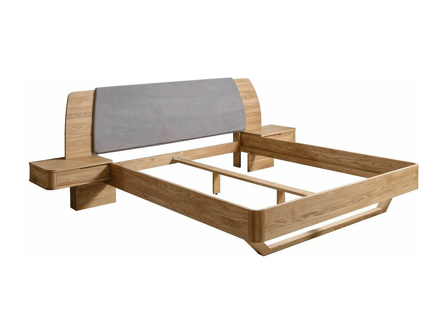 Lit en chêne massif avec tête de lit et 2 tables de chevet Manola-200x200