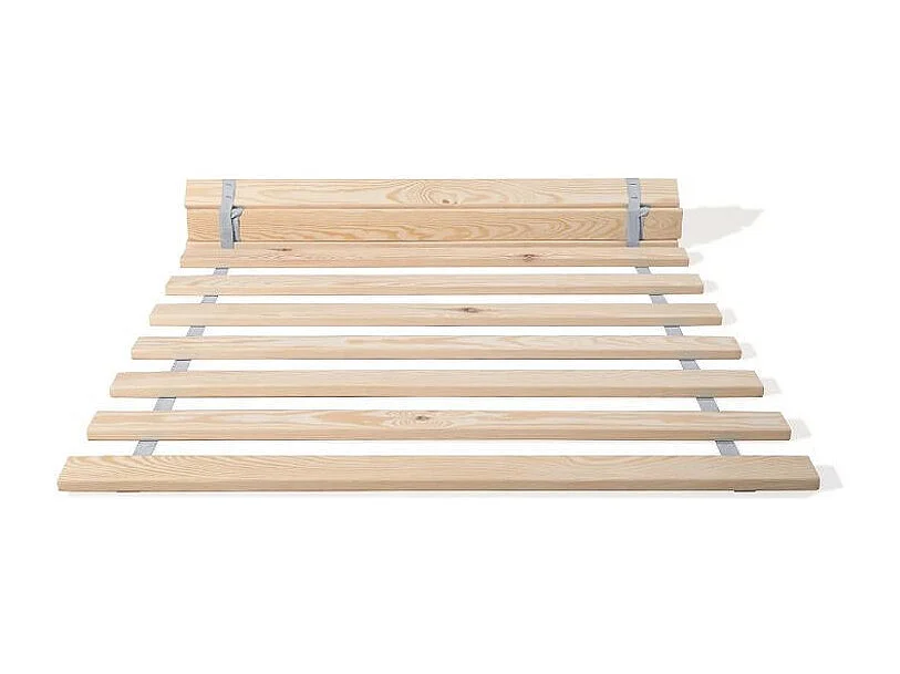 Cama de roble macizo con cabecero y 2 mesitas de noche Manola-Ropa de cama 200x200 cm