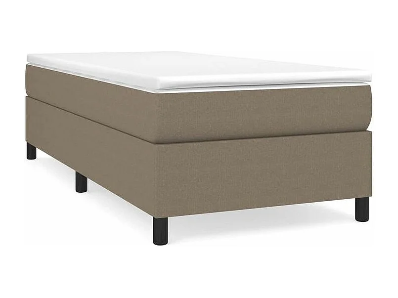 Sommier à lattes de lit avec matelas Taupe 80x200 Tissu