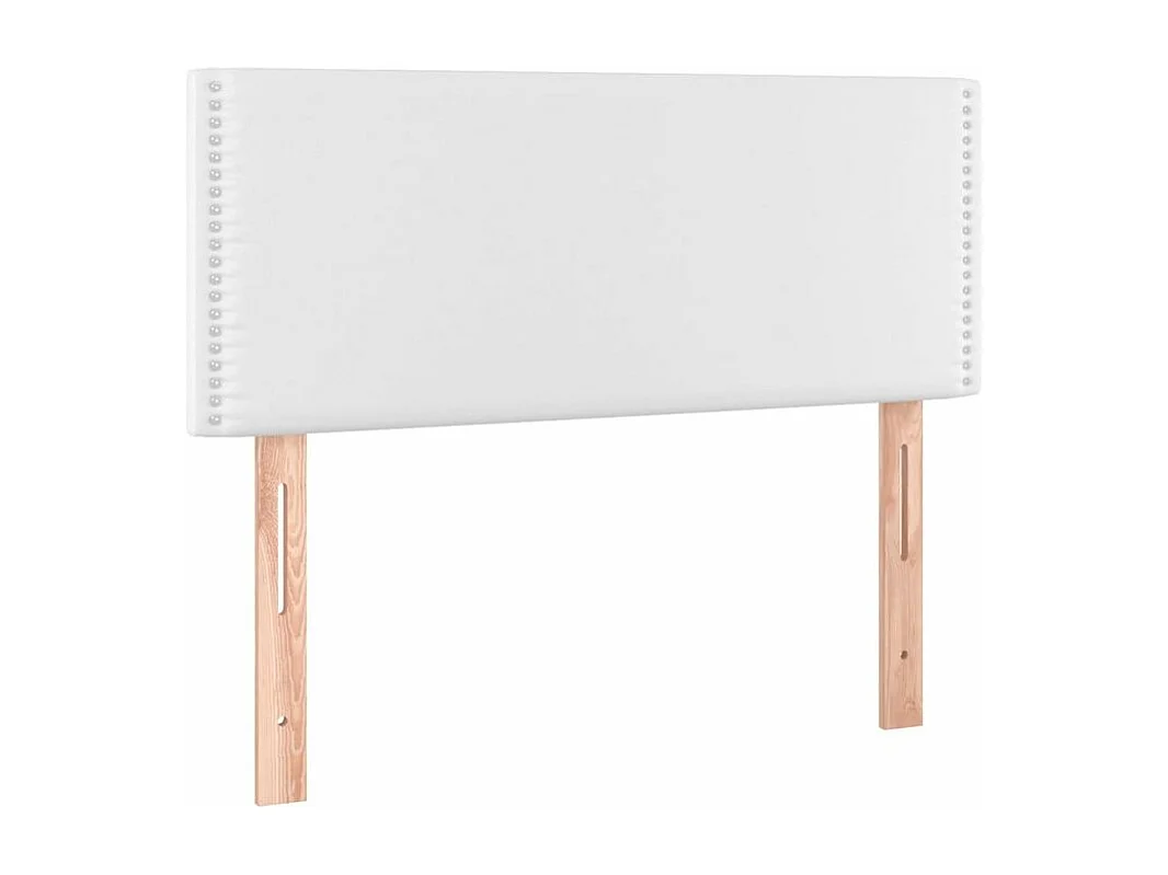 Sommier à lattes de lit avec matelas Blanc 120x200 Similicuir