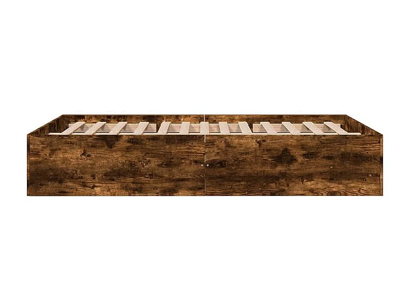 Cadre de lit chêne fumé 120x190 bois d'ingénierie