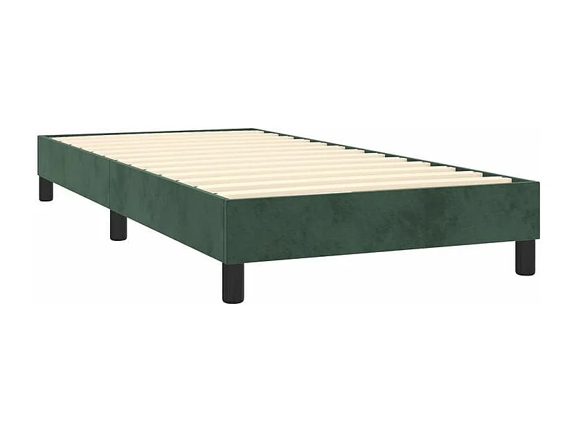 Sommier à lattes de lit avec matelas Vert foncé 90x200