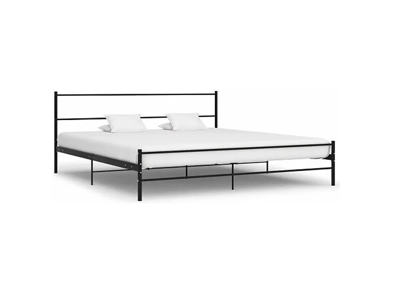 Lit adulte métal noir Tence 180x200