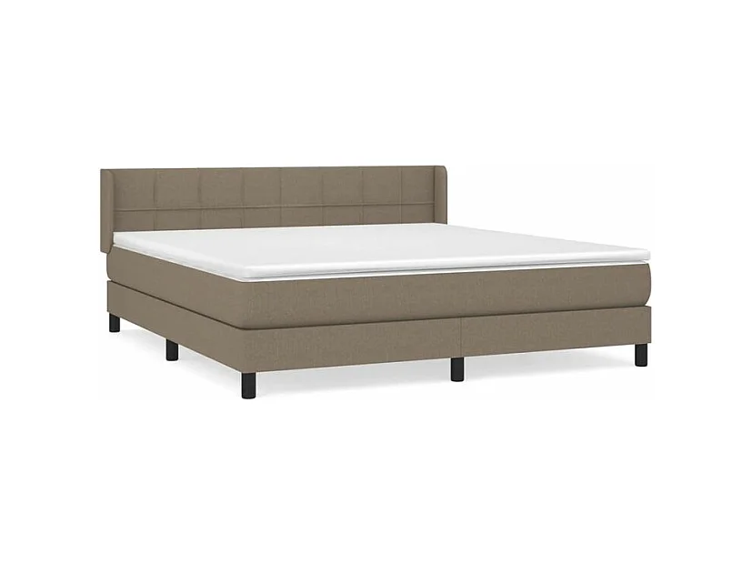 Sommier à lattes de lit avec matelas Taupe 160x200 Tissu