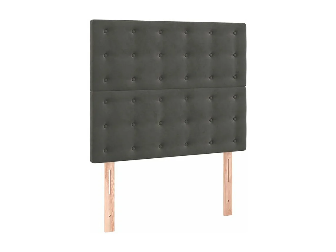 Sommier à lattes de lit et matelas Gris foncé 120x200 Velours