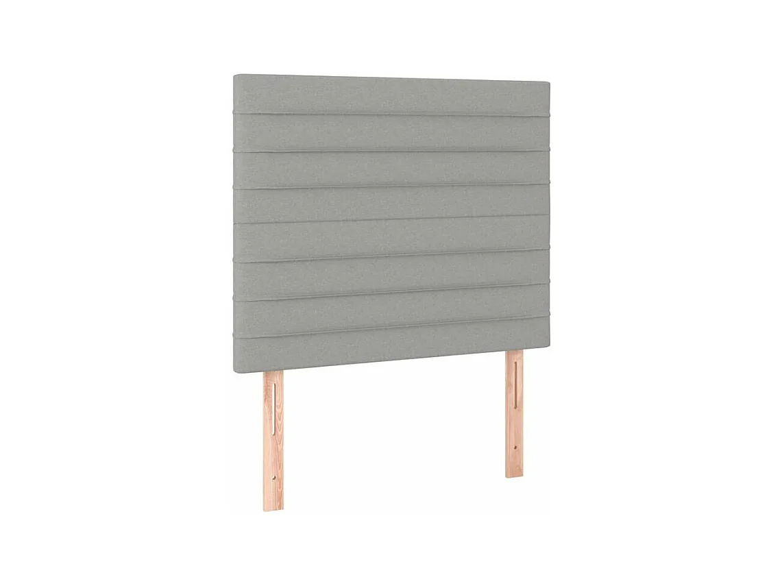 Sommier à lattes de lit et matelas Gris clair 90x190 Tissu