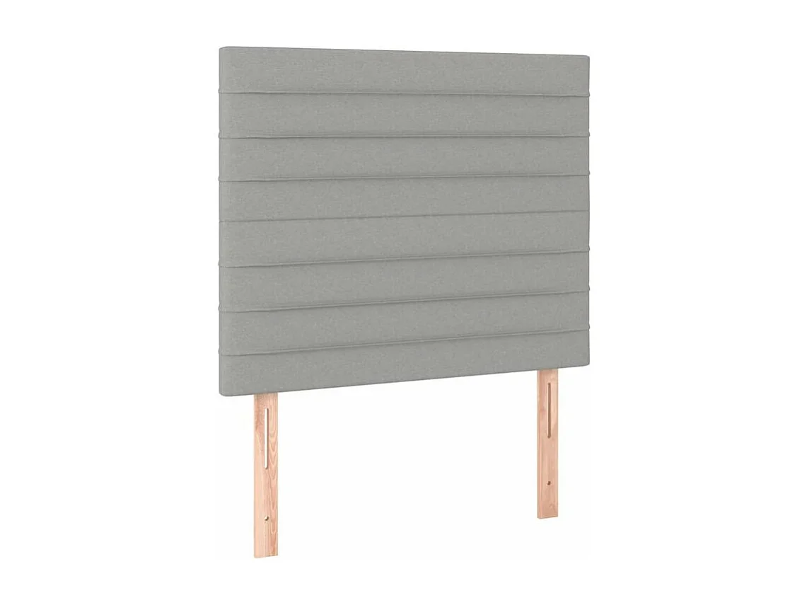 Sommier à lattes de lit et matelas Gris clair 90x190 Tissu