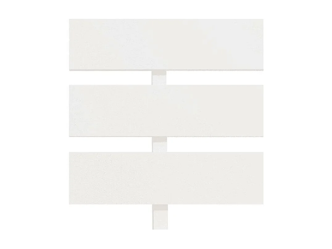 Lit adulte 1 place pin massif blanc Cozy 100x200