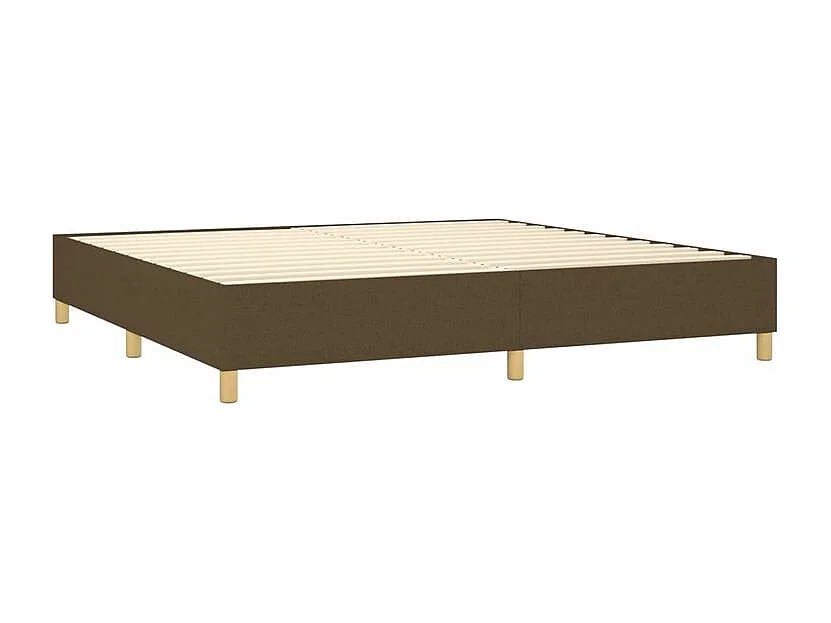 Sommier à lattes de lit avec matelas Marron foncé 200x200