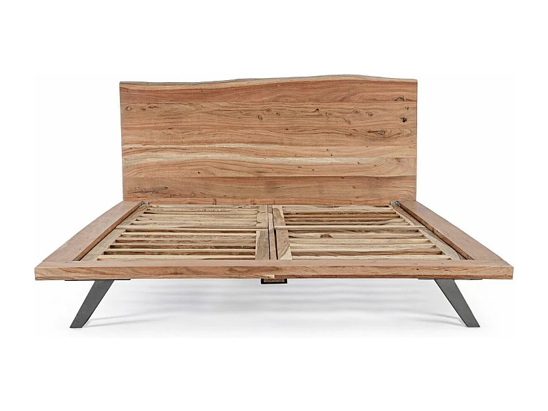 Lit double bois d'acacia Denia 160