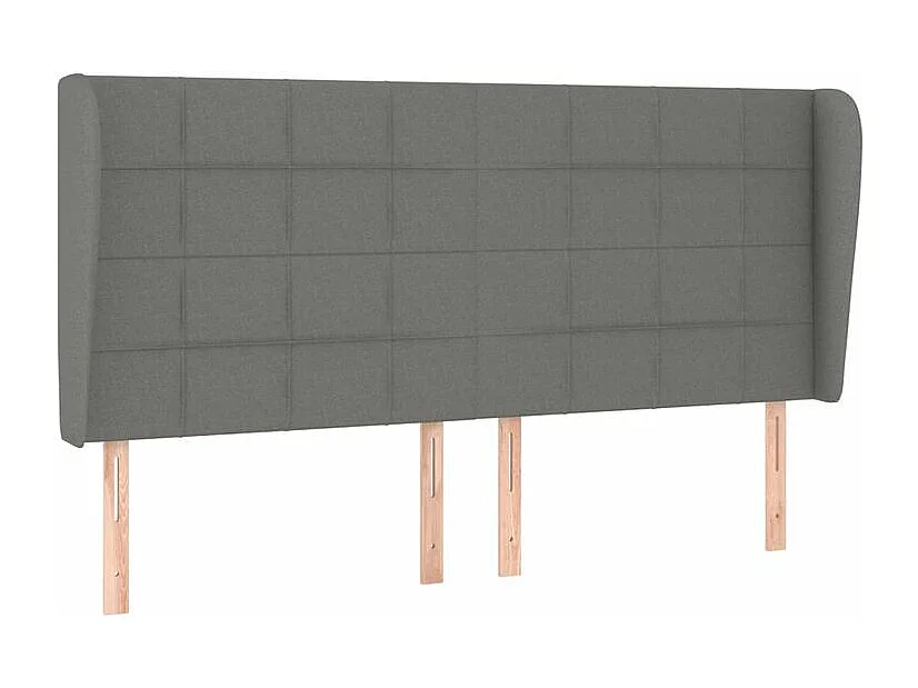 Sommier à lattes de lit avec matelas Gris foncé 160x200 Tissu