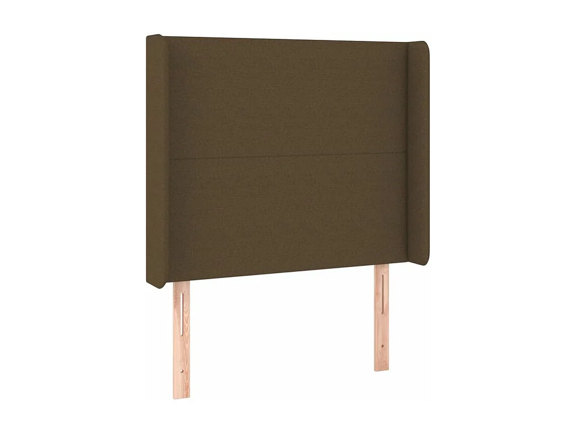 Sommier à lattes de lit matelas et LED Marron foncé 100x200