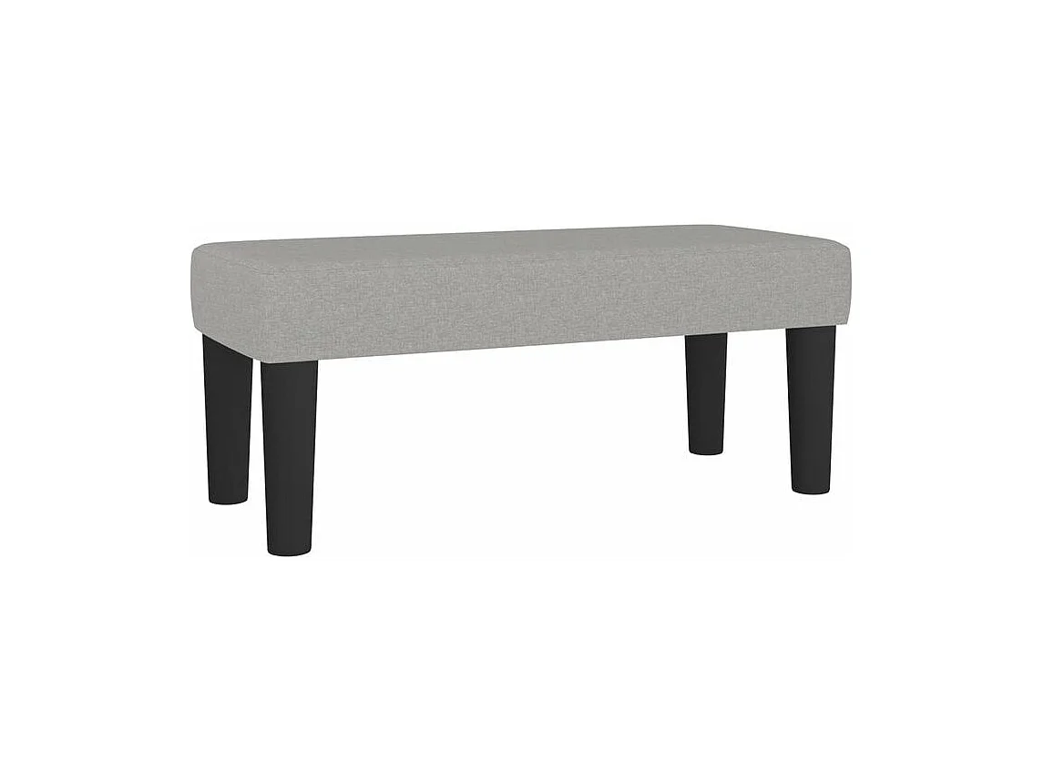 Sommier à lattes de lit et matelas Gris clair 90x190 Tissu