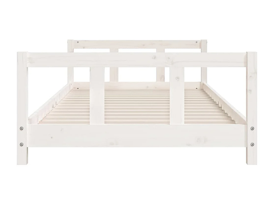 Cadre de lit pour enfants blanc 90x190 bois de pin massif